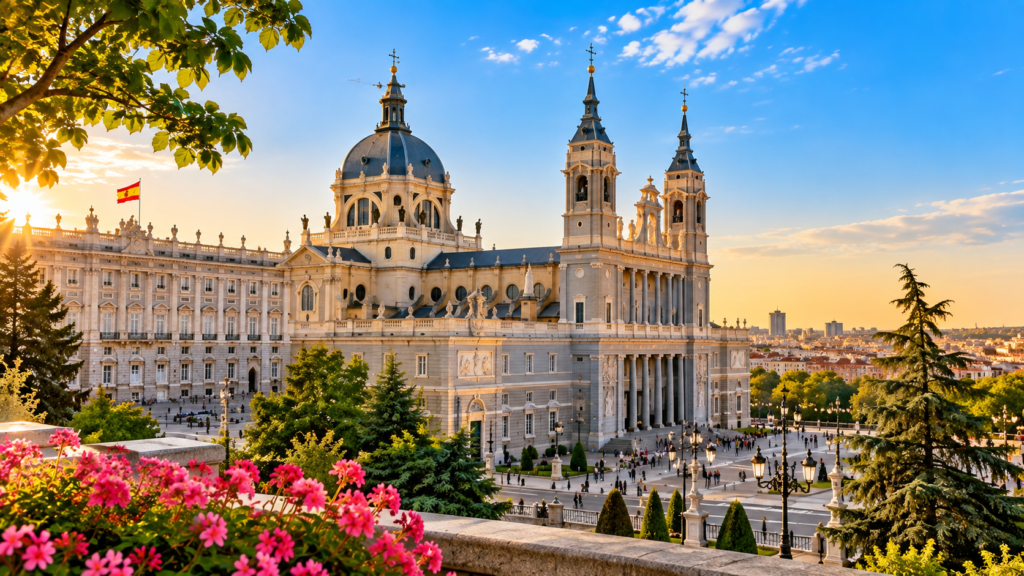 Destinations Royal Palace and Almudena Cathedral in Madrid, Spain