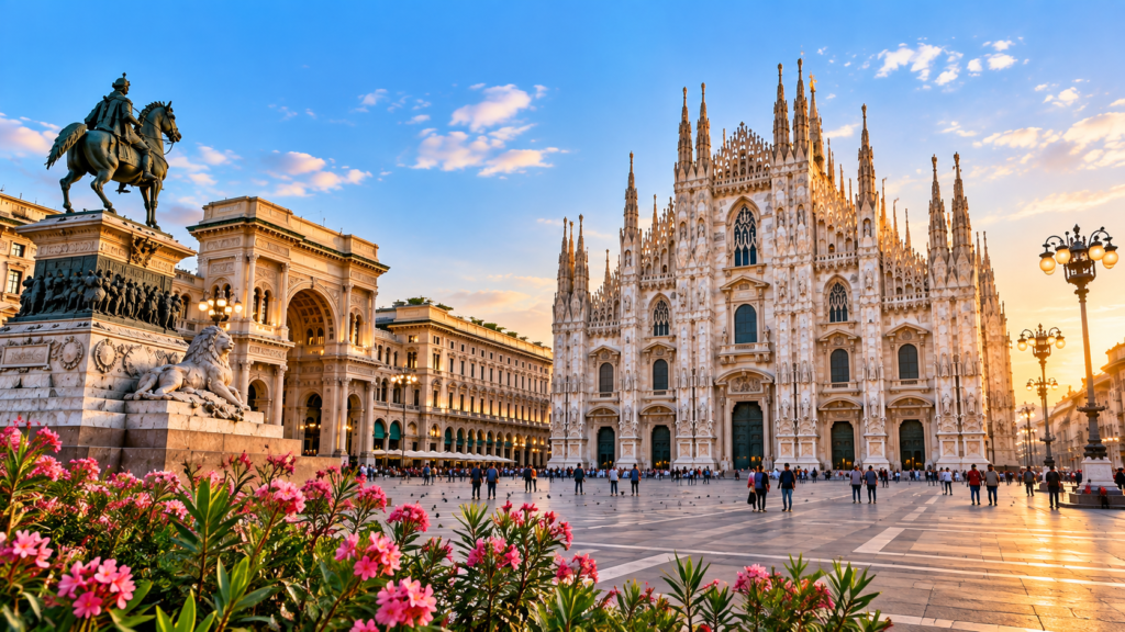 Destinations Milan Cathedral and Piazza del Duomo in Milan, Italy