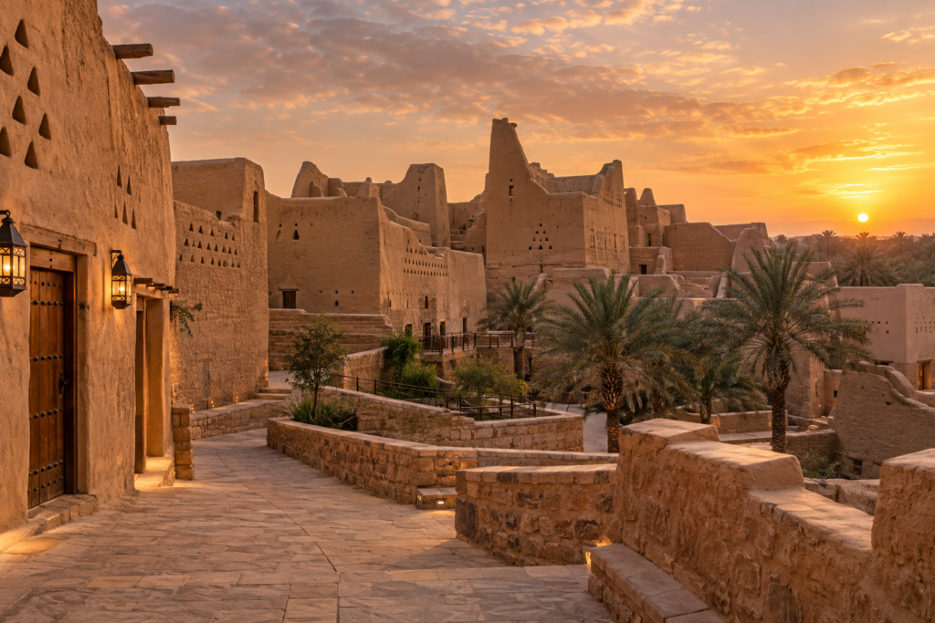 Destinations Historic mud-brick buildings of At-Turaif in Diriyah near Riyadh