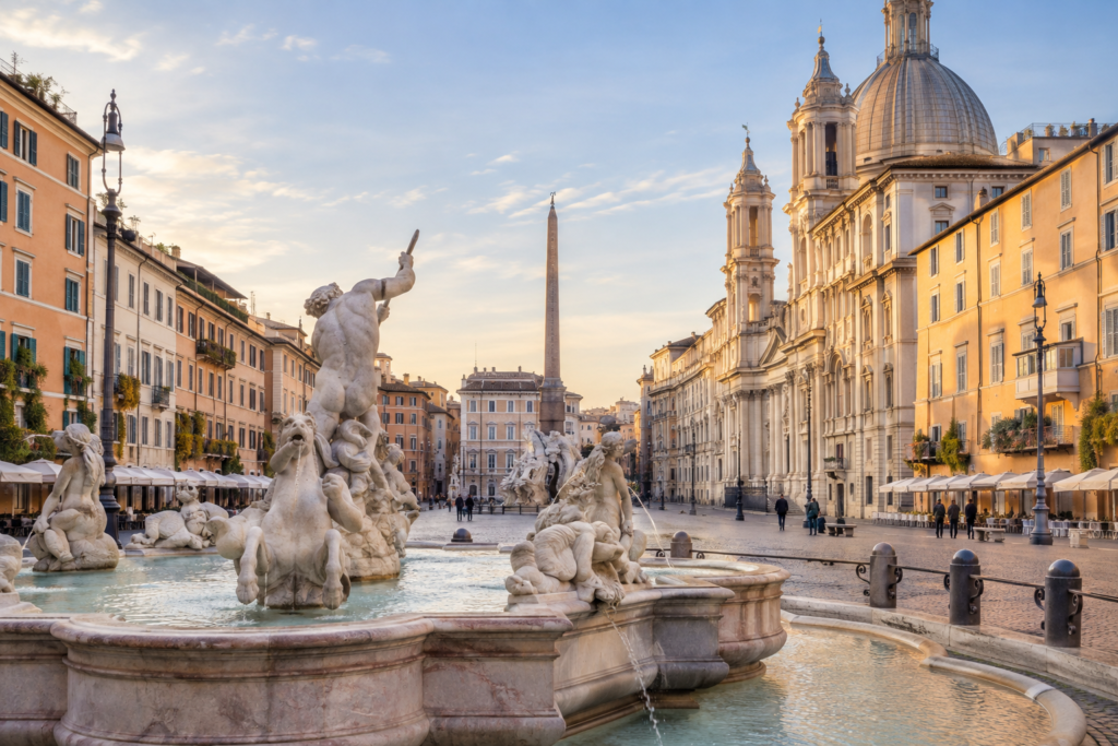Destinations Piazza Navona and its fountains in Rome