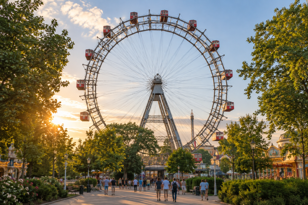 Destinations Wiener Riesenrad Ferris wheel in Vienna’s Prater park